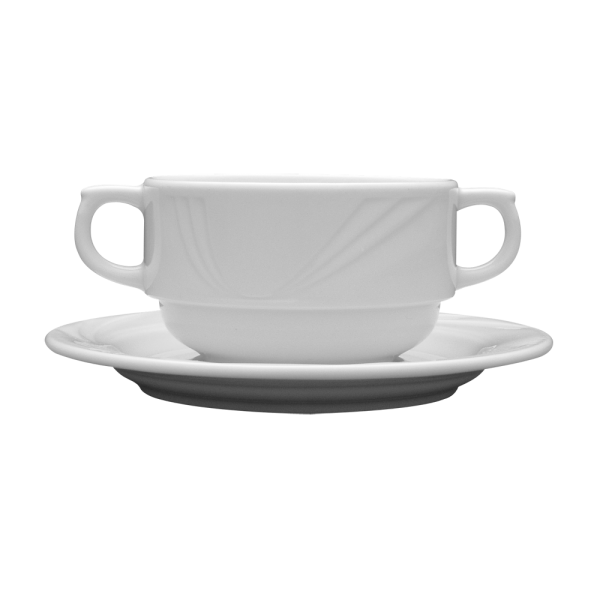 Suppentasse mit Untertasse